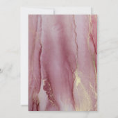 Eenvoudige uitnodiging tot roze weddenschap (Achterkant)