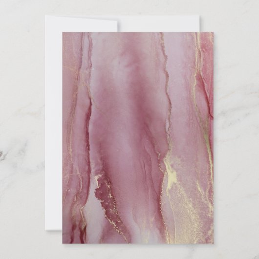 Eenvoudige uitnodiging tot roze weddenschap (Achterkant)