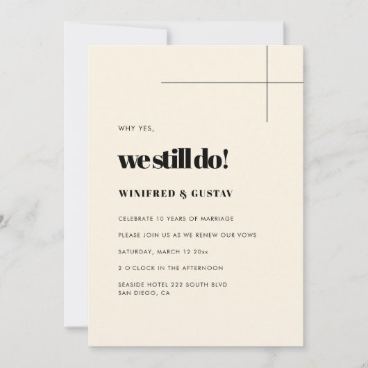 Eenvoudige uitnodiging tot verlenging van elegant  (Voorkant)