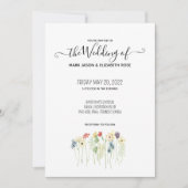 Eenvoudige uitnodiging tot weddenschap met wilde b (Voorkant)