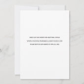 Eenvoudige uitnodiging tot weddenschap met wilde b (Achterkant)