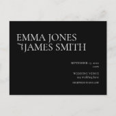 Eenvoudige uitnodiging tot weduwschap in zwart-wit (Voorkant)