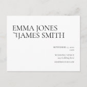 Eenvoudige uitnodiging tot weduwschap in zwart-wit (Voorkant)