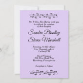 Eenvoudige uitnodiging tot weduwschap met lavender (Voorkant)