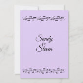 Eenvoudige uitnodiging tot weduwschap met lavender (Achterkant)