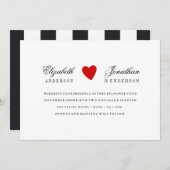 Eenvoudige uitnodiging tot weduwschap met rode har (Voorkant / Achterkant)