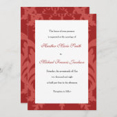 Eenvoudige uitnodiging tot weduwschap tussen Damas (Voorkant / Achterkant)