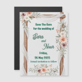 Eenvoudige uitnodiging trouw Magnetische Kaart Magnetische Uitnodiging (Voorkant / Achterkant)