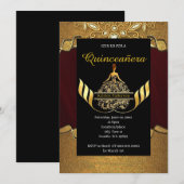 Eenvoudige uitnodiging uit Quinceanera (Voorkant / Achterkant)