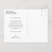 Eenvoudige uitnodiging uitstel trouwdag  (Achterkant)