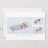 Eenvoudige uitnodiging van Baptism Party voor foto (Voorkant)