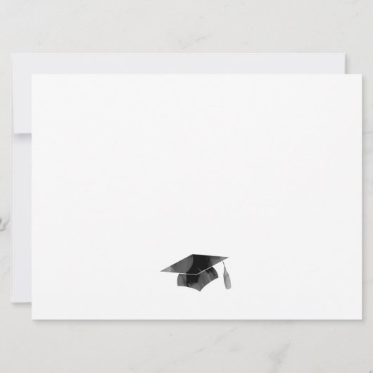 Eenvoudige uitnodiging van de Afstudeerder minimal (Achterkant)