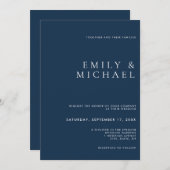 Eenvoudige uitnodiging van de Amerikaanse marine v (Voorkant / Achterkant)