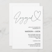 Eenvoudige uitnodiging van de Black and White Enga (Voorkant / Achterkant)