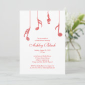 Eenvoudige uitnodiging van de Bridal van de Rode M (Staand voorkant)