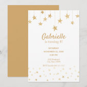 Eenvoudige uitnodiging van de Dag van de Goud en W (Voorkant / Achterkant)