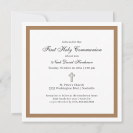 Eenvoudige uitnodiging van de eerste Heilige Commu