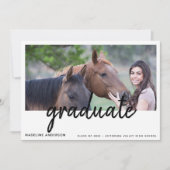 Eenvoudige uitnodiging van de GraduPartij van de G (Voorkant)