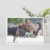 Eenvoudige uitnodiging van de GraduPartij van de G (Staand voorkant)