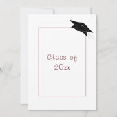 Eenvoudige uitnodiging van de Partij van de Witte  (Achterkant)