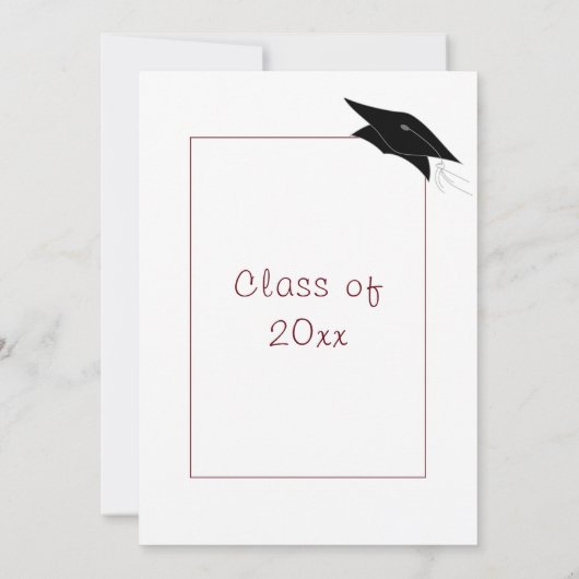 Eenvoudige uitnodiging van de Partij van de Witte  (Achterkant)