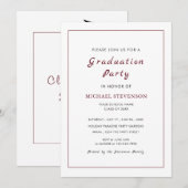 Eenvoudige uitnodiging van de Partij van de Witte  (Voorkant / Achterkant)