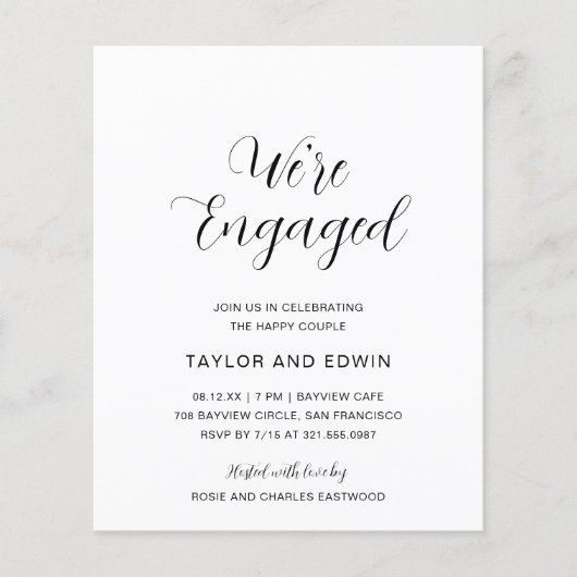 Eenvoudige uitnodiging van de Partij voor een Mode (Voorkant)