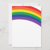 Eenvoudige uitnodiging van de regenboogpartij, reg (Achterkant)