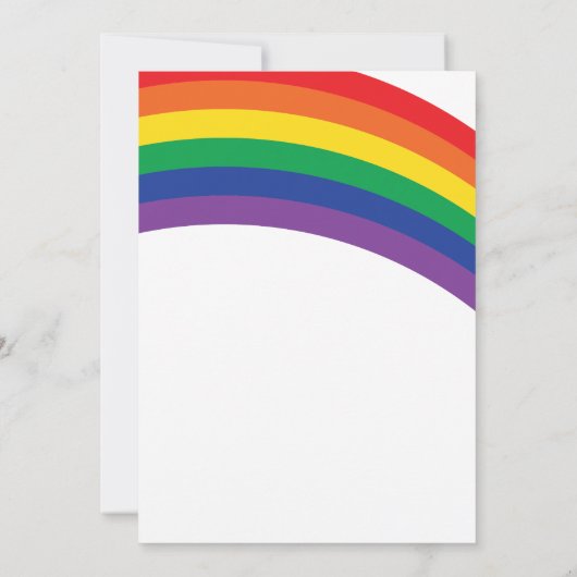 Eenvoudige uitnodiging van de regenboogpartij, reg (Achterkant)