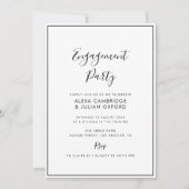 Eenvoudige uitnodiging van de verlovingspartij van (Voorkant)