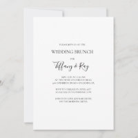 Eenvoudige uitnodiging van Elegant Wedding Brunch