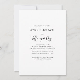 Eenvoudige uitnodiging van Elegant Wedding Brunch