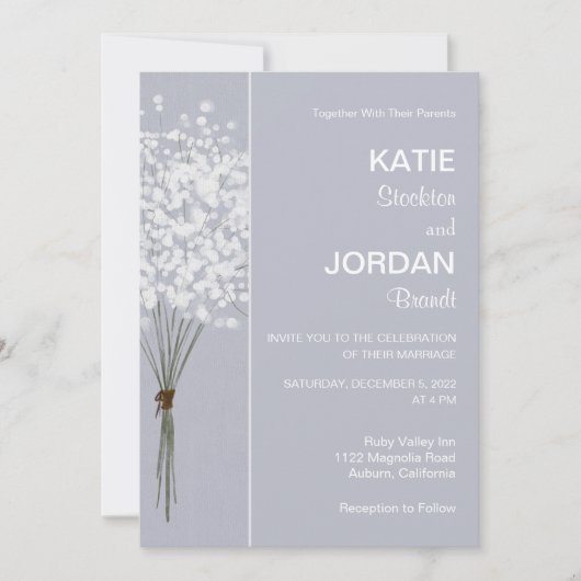 Eenvoudige uitnodiging van Floral Bouquet (Voorkant)