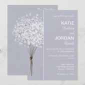 Eenvoudige uitnodiging van Floral Bouquet (Voorkant / Achterkant)