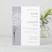 Eenvoudige uitnodiging van Floral Bouquet (Staand voorkant)