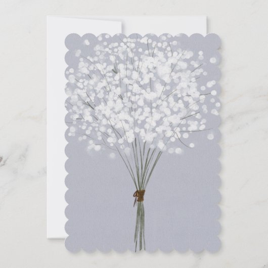 Eenvoudige uitnodiging van Floral Bouquet (Achterkant)