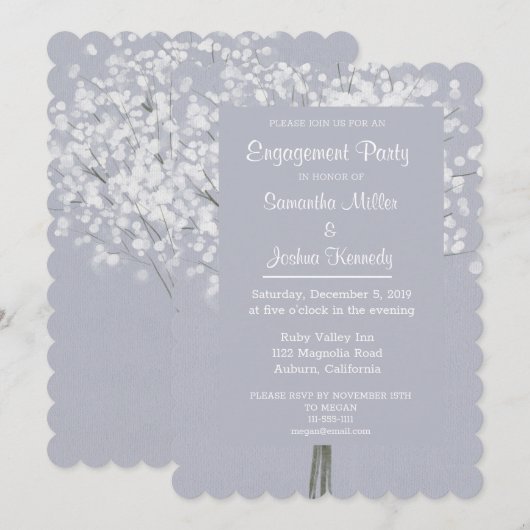 Eenvoudige uitnodiging van Floral Bouquet (Voorkant / Achterkant)