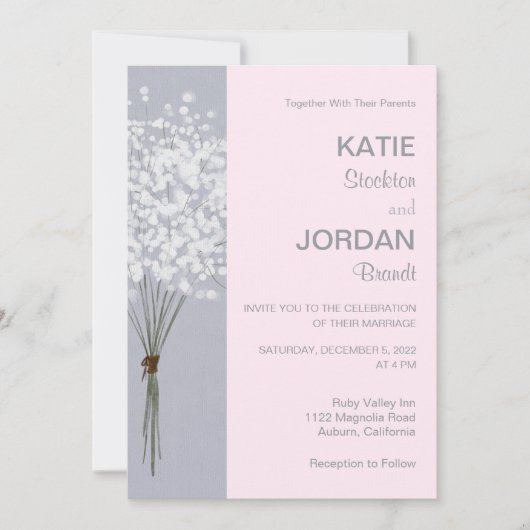 Eenvoudige uitnodiging van Floral Bouquet (Voorkant)