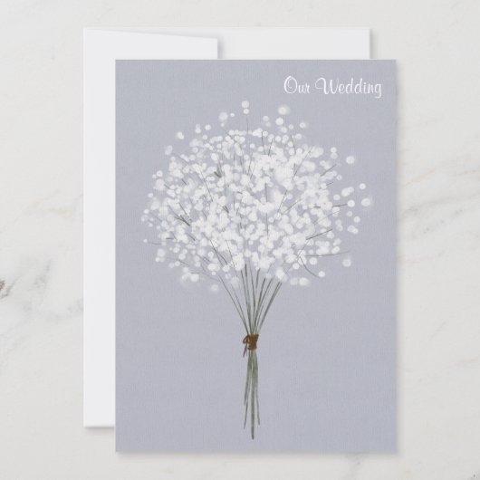 Eenvoudige uitnodiging van Floral Bouquet (Achterkant)