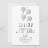 Eenvoudige uitnodiging van Golf Balls Birthday Par (Voorkant)