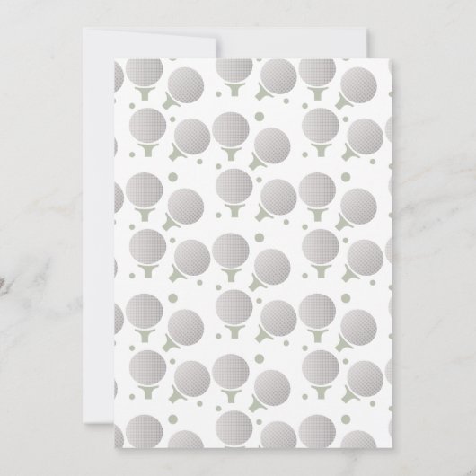 Eenvoudige uitnodiging van Golf Balls Birthday Par (Achterkant)