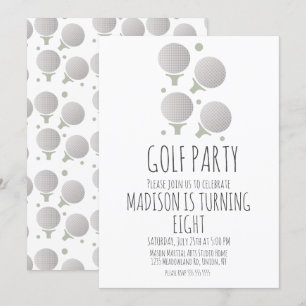 Eenvoudige uitnodiging van Golf Balls Birthday Par