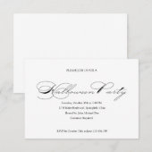 Eenvoudige uitnodiging van Halloween Ball Costume  (Voorkant / Achterkant)