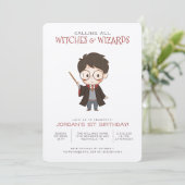 Eenvoudige uitnodiging van Harry Potter Birthday (Staand voorkant)