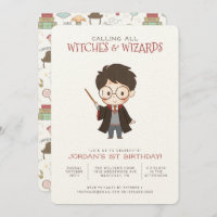 Eenvoudige uitnodiging van Harry Potter Birthday