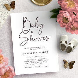 Eenvoudige Uitnodiging van het Baby shower van het