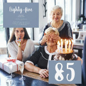 Eenvoudige uitnodiging van Periwinkle 85th Birthda