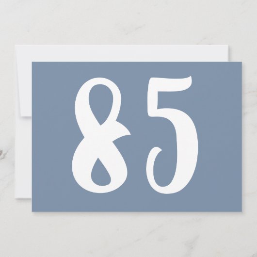 Eenvoudige uitnodiging van Periwinkle 85th Birthda (Achterkant)