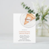 Eenvoudige uitnodiging van Pie Friendsgiving Dinne (Staand voorkant)