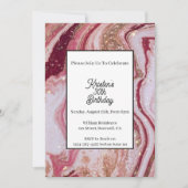 Eenvoudige uitnodiging van Red Birthday (Voorkant)